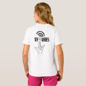 ILY ヴァイブス - 手話デザイン Tシャツ (裏面フル)