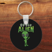 Ily Alien Asl Hand Gesture Deaf Hearing Loss Aware キーホルダー (正面)