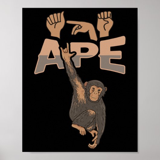 Ily Ape 手話 ハンドジェスチャー ろう者 聴覚障害 啓発 ポスター (正面)