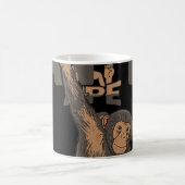 ILY APE ASLハンドジェスチャーろう難聴Awarene コーヒーマグカップ (中央)