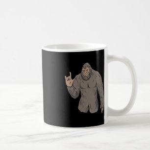 ILY BIG足ASLハンドジェスチャーろう難聴Aw コーヒーマグカップ