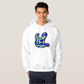 ILY-Handzeichen mit Deafflag Design パーカ (正面フル)