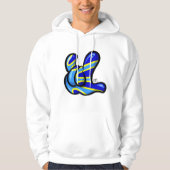ILY-Handzeichen mit Deafflag Design パーカ (正面)