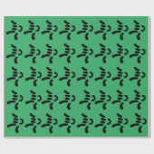 ILY (I Lave You) ASL -贈り物用ラッピンググリーン ラッピングペーパー (フラット)