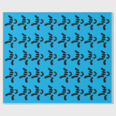 ILY (I Lave You) ASL -贈り物用ラッピングブルー ラッピングペーパー (フラット)