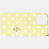 ILY - I Love You -水玉模様&ハート – 黄色 – Case-Mate iPhoneケース (裏面 (横))