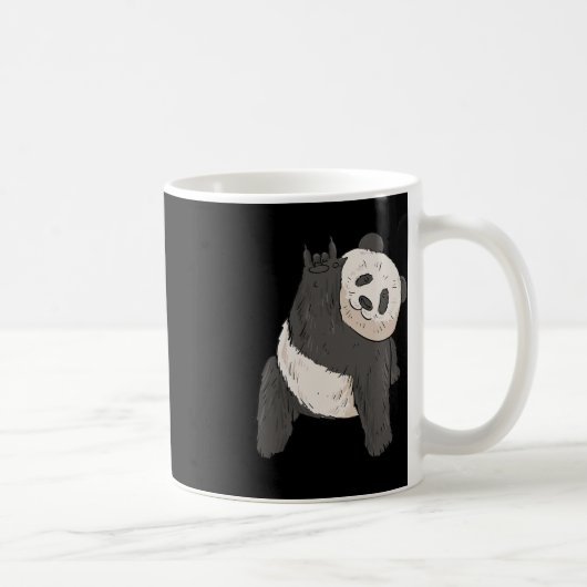 ILY Panda ASLハンドジェスチャーろう難聴を認識 コーヒーマグカップ (右)
