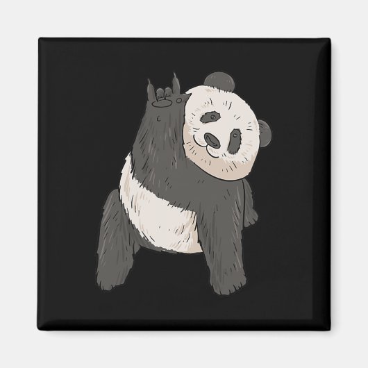 Ily Panda Asl Hand Gesture Deaf Hearing Loss Aware マグネット (正面)