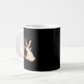 Ily Rabbit 手話ジェスチャー 聴覚障害 難聴 啓発 コーヒーマグカップ (正面左)