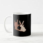 Ily Rabbit 手話ジェスチャー 聴覚障害 難聴 啓発 コーヒーマグカップ (左)