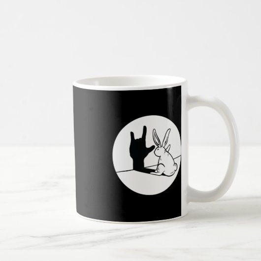 ILY Rabbit ASLハンドジェスチャーろう難聴Awar コーヒーマグカップ (右)