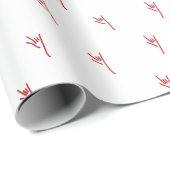 ILY Redハンドスケッチ ラッピングペーパー (ロールコーナー)