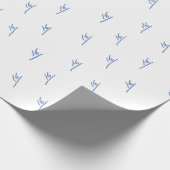 ILY Sketchy Hands Blue - Hanukkah ラッピングペーパー (角)