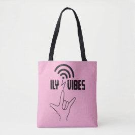 ILY Vibes - 手話デザイン トートバッグ