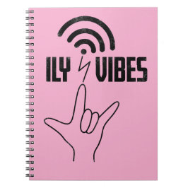 ILY Vibes - 手話デザイン ノートブック