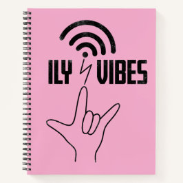ILY Vibes - 手話デザイン ノートブック