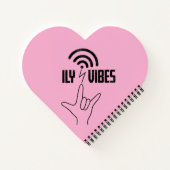 ILY Vibes - 手話デザイン ノートブック (裏面)