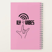 ILY Vibes - 手話デザイン ノートブック (裏面)