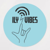 ILY Vibes - 手話デザイン ラベル (デザイン2)