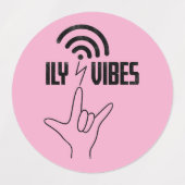 ILY Vibes - 手話デザイン ラベル (デザイン1)