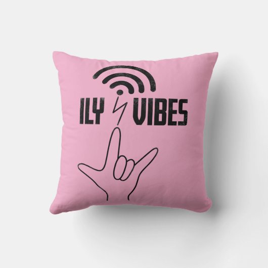 ILY Vibes - ASL Design  クッション (裏面)