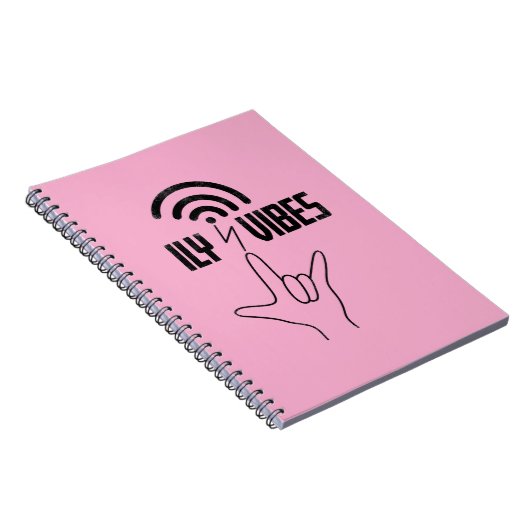 ILY Vibes - ASL Design  ノートブック (右側)