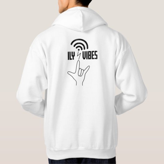 ILY Vibes - ASL Design  パーカ (裏面)