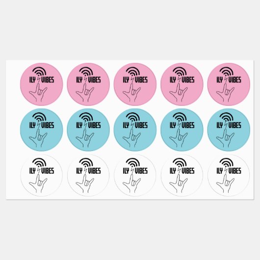 ILY Vibes - ASL Design  ラベル (シート)