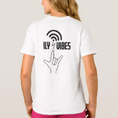 ILY Vibes - ASL Design  Tシャツ (裏面)
