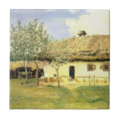 Ilya Repin-のウクライナの小作農の家 タイル (正面)