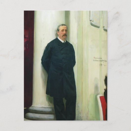 Ilya Repin – 作曲家と化学者のポートレート ポストカード (正面)