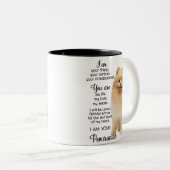 imあなたのポメラニア犬皮肉グラフィック非常に犬lo ツートーンマグカップ (正面右)