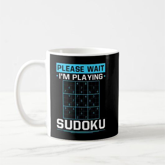 Imおもしろいの遊Sudoku Sudoku選手パズルゲーム コーヒーマグカップ (左)