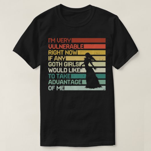 Imおもしろいは今すぐ脆弱なもしゴシックGir Tシャツ (デザイン正面)