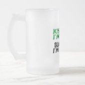 Imがアイルランド語私を酔ったIm吹く私に接吻して下さい フロストグラスビールジョッキ (左)