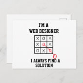 Imくもの巣デザイナー私はいつも解決策を見つける ポストカード (正面/裏面)