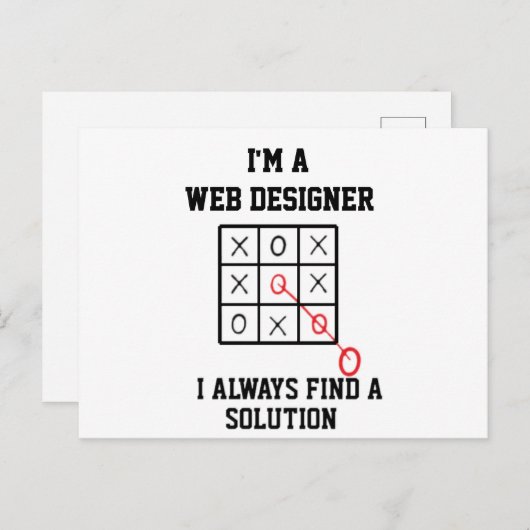 Imくもの巣デザイナー私はいつも解決策を見つける ポストカード (正面/裏面)