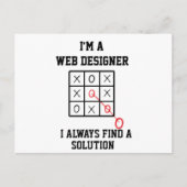 Imくもの巣デザイナー私はいつも解決策を見つける ポストカード (正面)