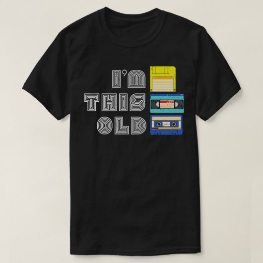 Imこの古いVHSフロッピーディおもしろいスクカセットのテープOl Tシャツ (デザイン正面)
