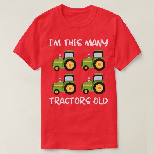 Imこの多くのトラクター旧4年4ファームテーマB Tシャツ (デザイン正面)