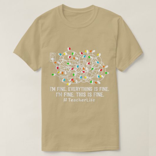 Imすべて素晴らしが先生ライフ素晴らしクリスマスライト Tシャツ (デザイン正面)