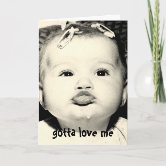 Imちょっと残念な挨拶状の古い写真 カード (正面)