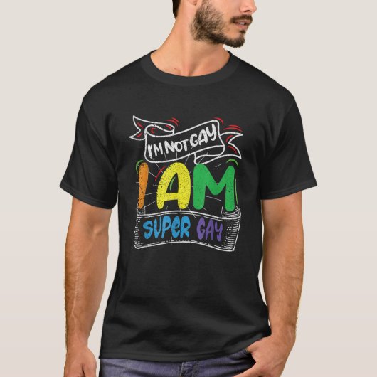 ImではないゲイすごいImゲイ私はLGBTプライド魔法CSD Tシャツ (正面)
