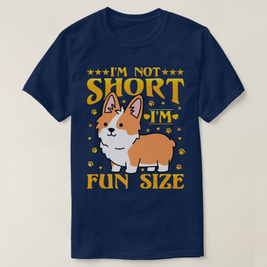 ImではないショートImおもしろいサイズCorgi513 Tシャツ (デザイン正面)
