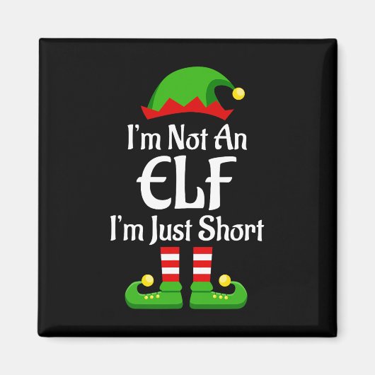 Imではない小妖精や小人家族クリスマスPjs一致する男性を マグネット (正面)