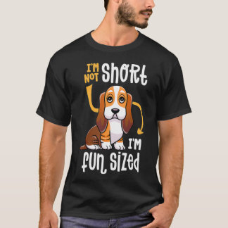 Imではない短いImおもしろいおもしろいサイズBasset Hound Dog T Tシャツ