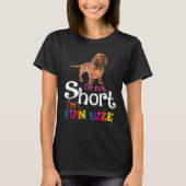 Imではない短いImおもしろいサイズおもしろいDachshund Tシャツ (正面)