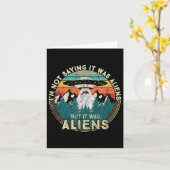 Imはことわざではないエイリアン- おもしろい Ufo カード (黄色い花)