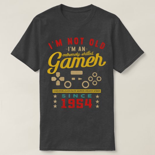 Imは古くないIm熟練した1954ビデオゲームGaming Tシャツ (デザイン正面)