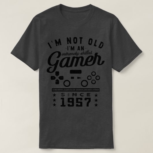 Imは古くないIm熟練した1957ビデオゲームGaming 1 Tシャツ (デザイン正面)